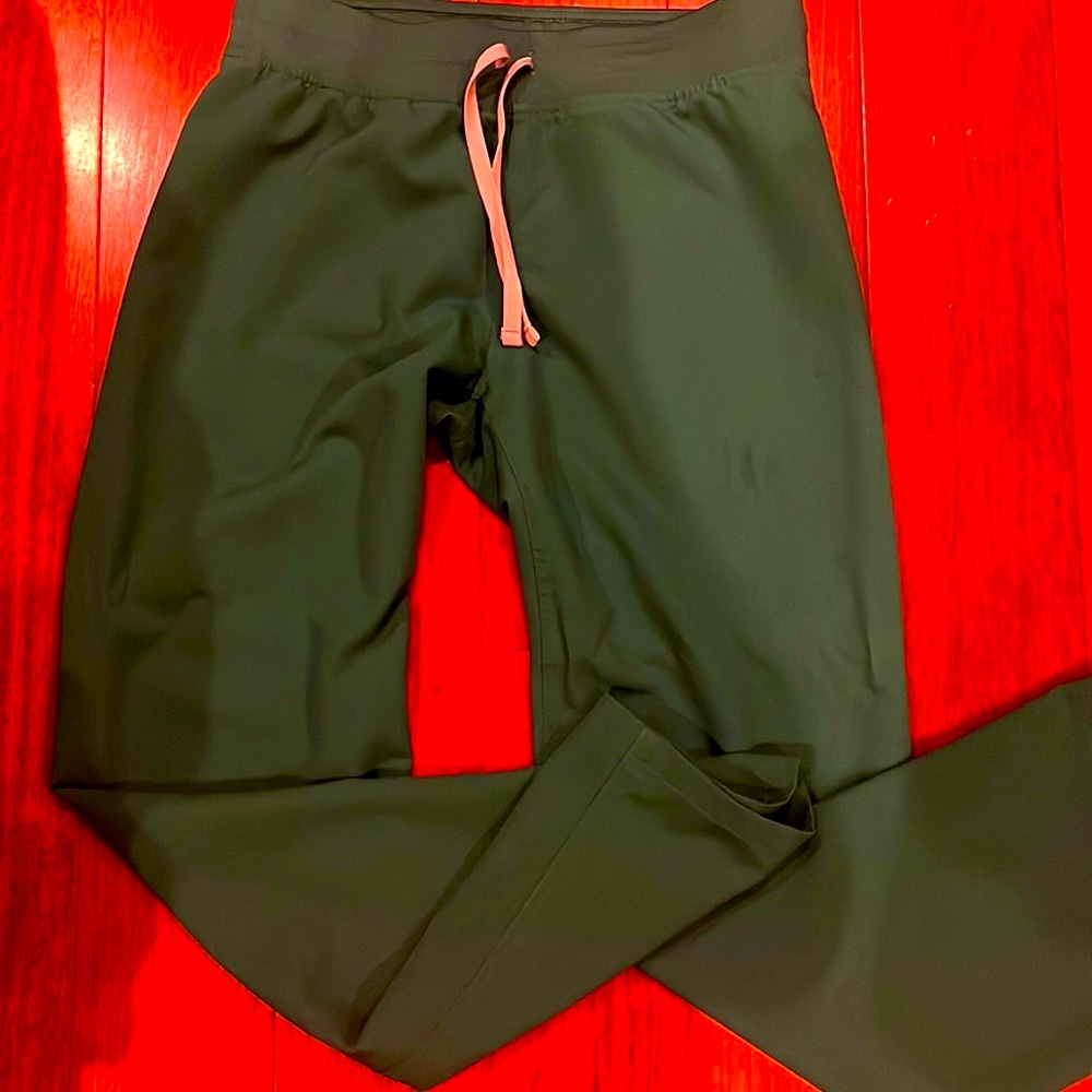 Figs technical wear forest green pants. Size small